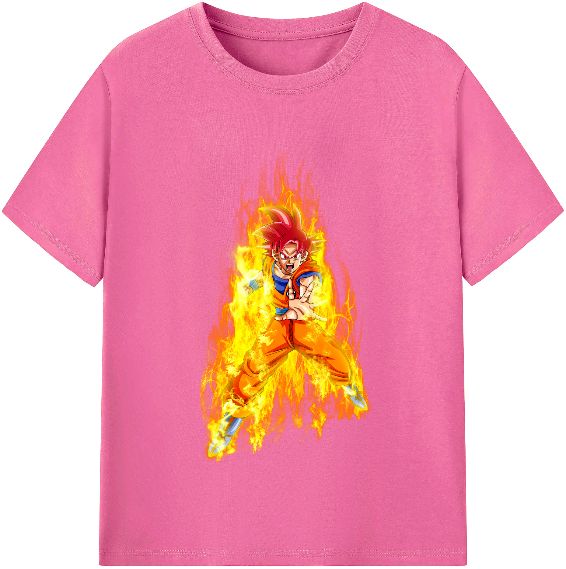 （画像用） ドラゴンボール 孫悟空（そん ごくう）Son Goku カカロット DRAGON BALL Kakarotto レディースカジュアルプリントTシャツ（綿100％）